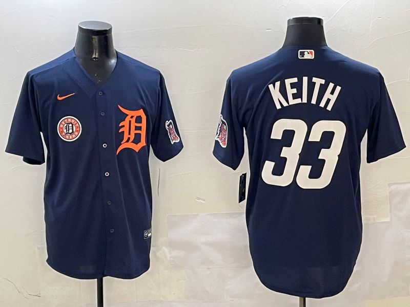 Men Detroit Tigers 33 Keith Drak Blue Game 2025 Nike MLB Jersey style 3113